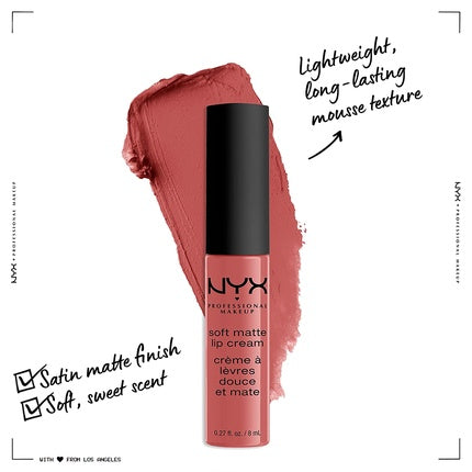 Ruj lichid mat, NYX, Soft Matte Lip Cream, Zurich, 8 ml