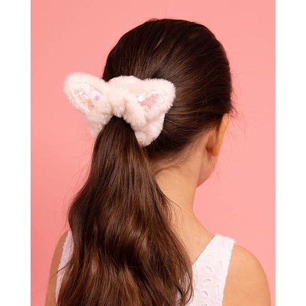 Set elastice par, Invisibobble Scrunchie, urechi iepure, alb roz
