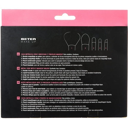 Set pensule machiaj, Beter, Black Edition, 6 bucati