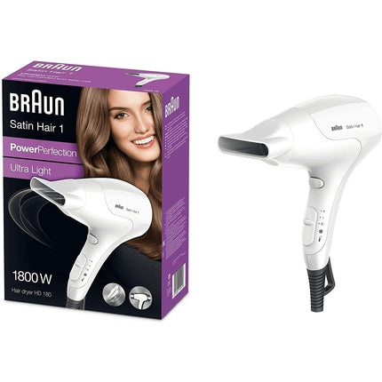 Uscător de păr Braun Satin Hair 1 HD180 Alb