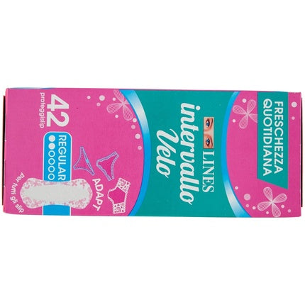 Salvaslip Lines Intervallo, 42 bucăți, regular, roz