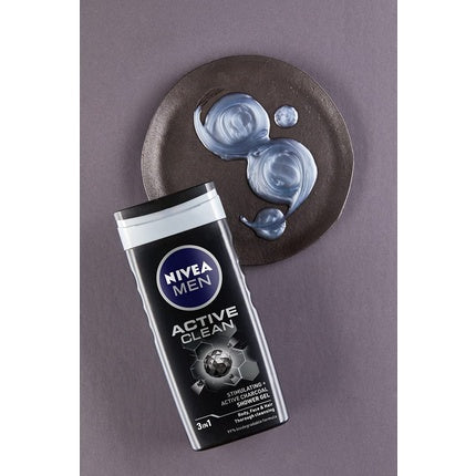 Gel de duș, Nivea, Active Clean, 500 ml, negru
