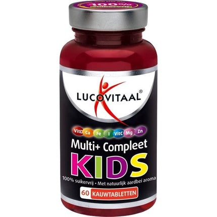 Vitamine copii, Lucovitaal, Multi+ Compleet, 60 tablete, căpșuni
