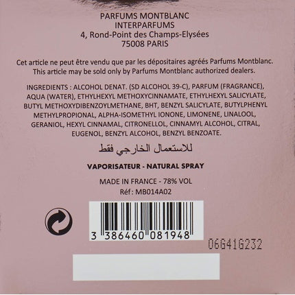 Parfum, Montblanc, apă de parfum, roz, 50ml