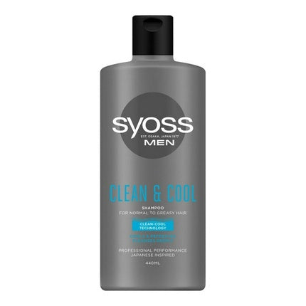 Șampon, Syoss, Men Clean & Cool, gri, 440ml