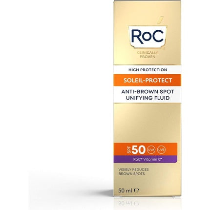 Fluid de protecție solară față, RoC, SPF50, 50ml