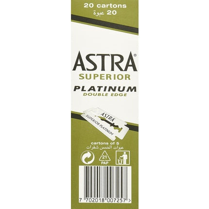 Lame ras, Astra Platinum, 100 bucăți, oțel inoxidabil
