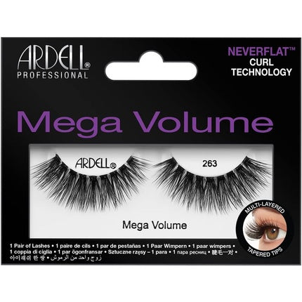Gene false Ardell Mega Volume 263, negru, multi-strat