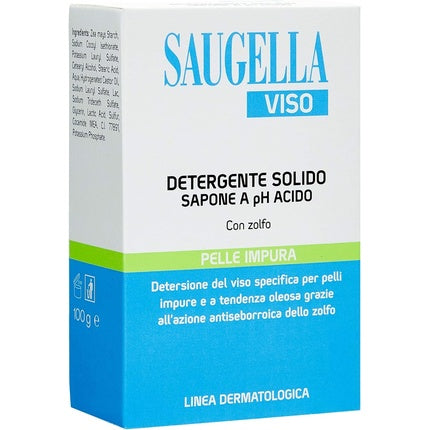 Săpun Facial, Saugella, Sulf, 100g, Alb