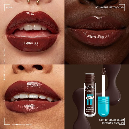 Lip Gloss NYX Lip IV, maro, hidratant
