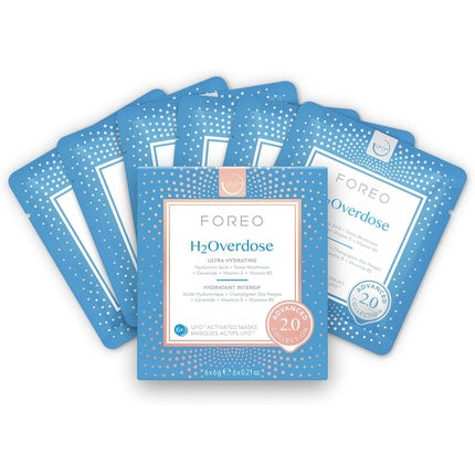 Masca faciala hidratanta, Foreo H2Overdose, Hyaluronic, Vitamina E