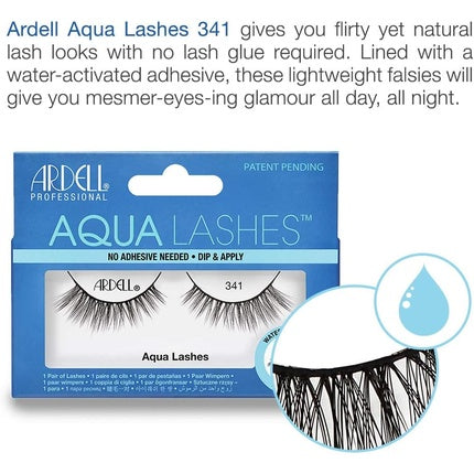Gene false autoadezive, Ardell, Aqua Lashes 341, real hair