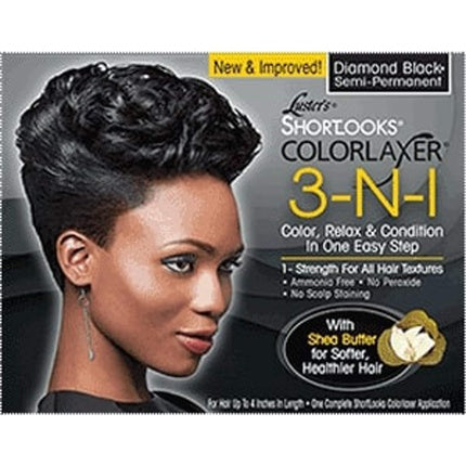 Vopsea de păr Luster's, Shortlooks, 3-în-1, negru diamant