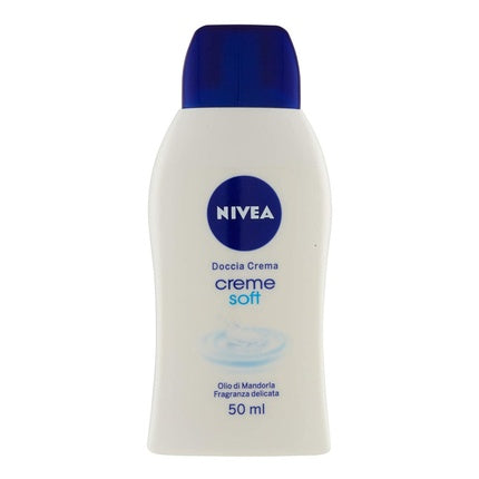 Gel de duș Nivea Creme Soft, 50ml, alb