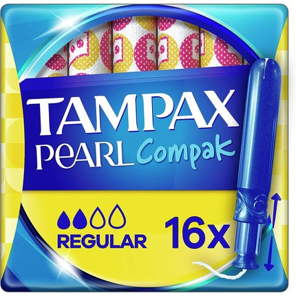 Tampon cu aplicator, Tampax, Pearl Compak, Regular, 16 buc