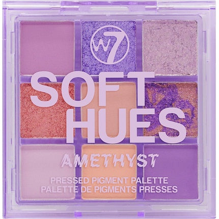 Paletă Farduri, W7, Soft Hues, mov-portocaliu-galben