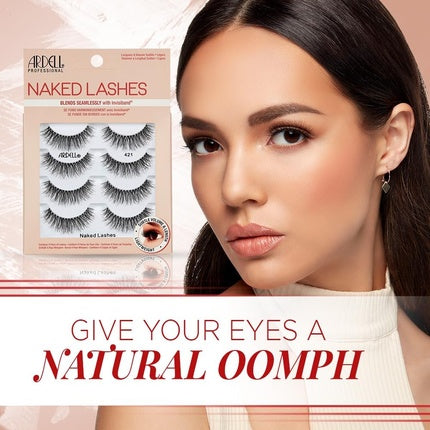 Gene false Ardell Naked Lash 421, Negru, set 4 bucăți