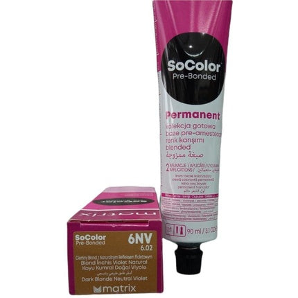 Vopsea păr, Matrix SoColor, 6NV Blond Întunecat Violet, 90ml