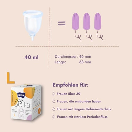 Cupa Menstruala Bella My Bella L, Silicon Medical, Alb