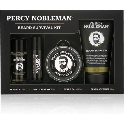 Set pentru barbă, Percy Nobleman, cu ulei, balsam și ceară