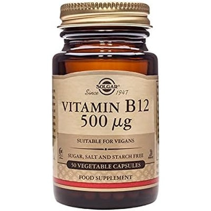 Vitamine B12, Solgar, 500µg, capsule vegetale