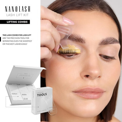 Pieptene pentru gene, Nanolash, set 3 piese, perie Y