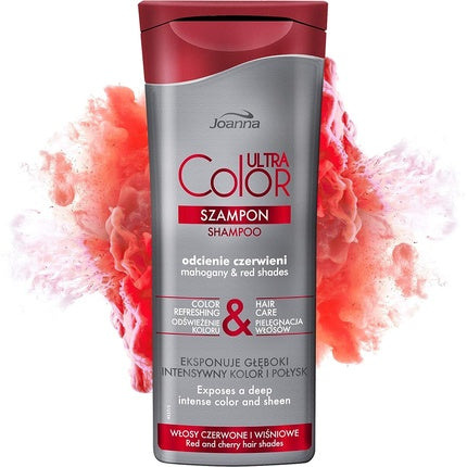 Șampon Joanna, Ultra Color, 200ml, mahon și roșu