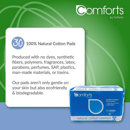 Absorbante incontinenta, Cottons, Comforts, 30 buc, albastru