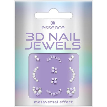 Set autocolante unghii, Essence, 3D Nail Jewels, violet