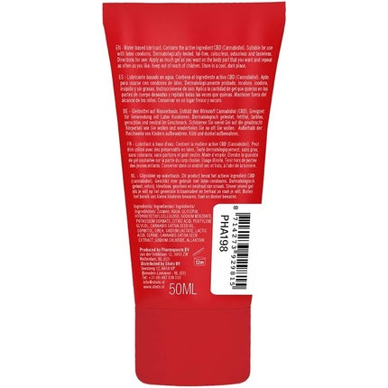 Lubrifiant pe bază de apă, Shots, 50ml, roșu