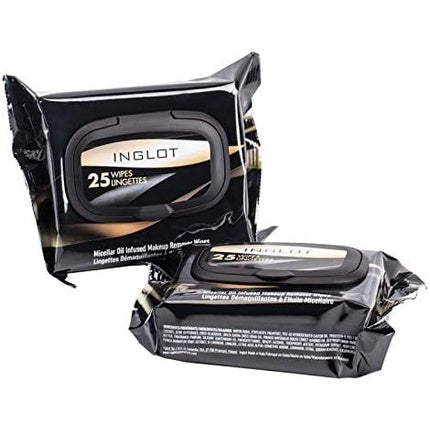 Șervețele Demachiante, Inglot, Micelare, 25 bucăți, Negru