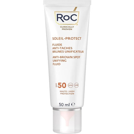 Fluid de protecție solară față, RoC, SPF50, 50ml