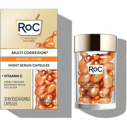 Serum de noapte, RoC, Multi Correxion Revive + Glow, 30 capsule