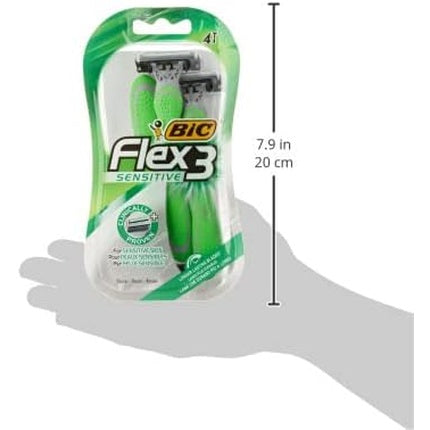Aparat ras Bic Flex3, verde, set 4 buc