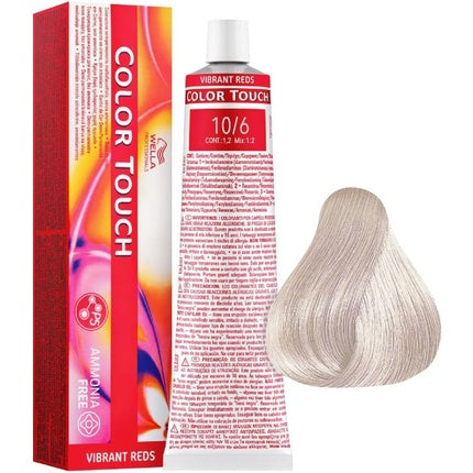 Vopsea de par, Wella, Color Touch Vibrant Reds 10/6 Lightest Violet Blonde, 60ml