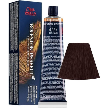Vopsea de par, Wella, Koleston Perfect Me+, 4/77 Deep Browns, 60ml