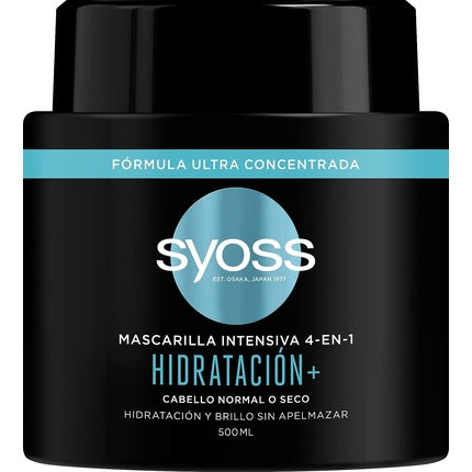 Masca păr, Syoss, Intensive 4-in-1, negru, 500ml