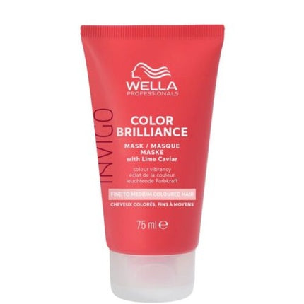 Masca pentru par fin, Wella, Invigo Color Brilliance, 75ml
