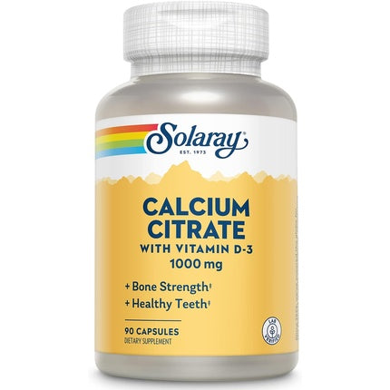 Supliment, Solaray, Calcium Citrate 1000mg cu Vitamina D-3, 90 capsule
