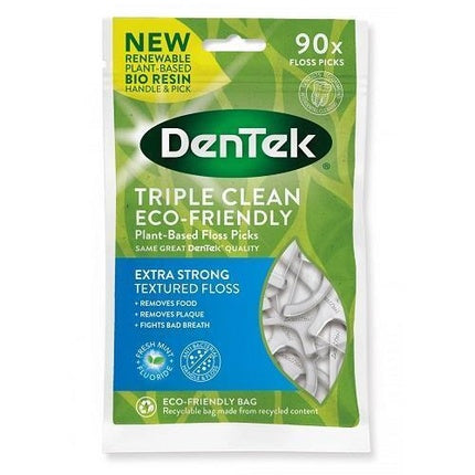 Dental Floss, DenTek, Eco Triple Clean, alb