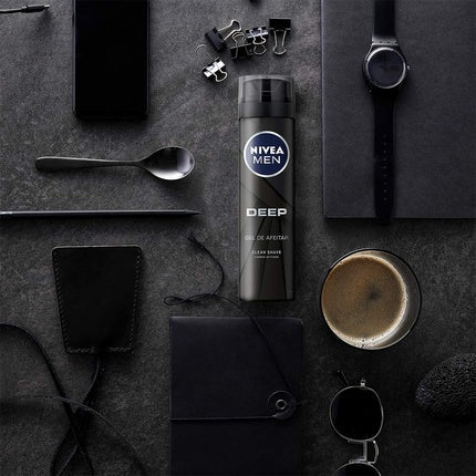 Gel Ras Nivea Men Deep, Negru, 200ml