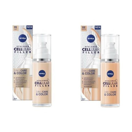 Cremă zi colorantă, Nivea, Cellular Filler, ton 01 deschis, 30ml
