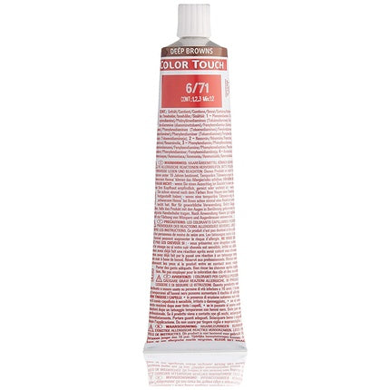 Vopsea de par, Wella, Color Touch 6/71, maro inchis