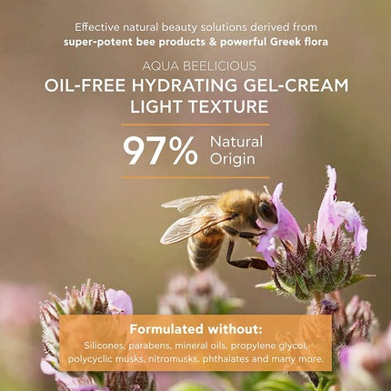 Gel cremă hidratant Apivita Aqua Beelicious, 40ml, fără ulei