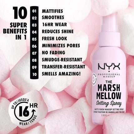 Spray fixator machiaj NYX Marshmallow Matte, 26g