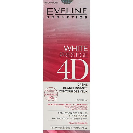 Cremă contur ochi, Eveline White Prestige 4D, albire, 20ml