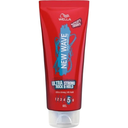 Gel păr Wella New Wave, Ultra Strong, 200ml, roșu