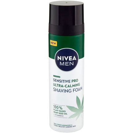 Spumă ras Nivea Men Sensitive Pro, 200 ml, verde