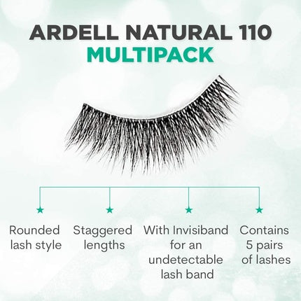 Gene False Ardell 110, negru, 5 perechi