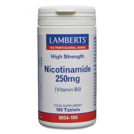 Tablete Nicotinamidă, Lamberts, 250mg, 100 bucăți